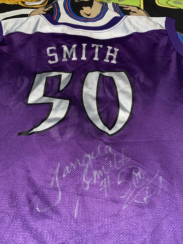 Authentic Team autograph SACRAMENTO MONARCHS Jersey Tangela Smith WNBA vtg 2000 Cover