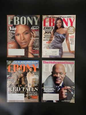 Ebony Magazine 2011-12 Lot Of 4 Nov-Mar Nia Long Jen Hudson Samuel L Jackson VF - Image 1 of 3