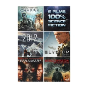 COFFRET 5 Films : Chappie + 2012 + Terminator + Elysium + World Invasion NEUF - Picture 1 of 1