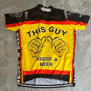 Radtrikot - This Guy Needs a Beer - 3XL - gelb/schwarz/rot - Bikeshirt - Bild 1 von 6