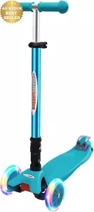 Kids Kick Scooter 3-Wheel Foldable LED Wheels Adjustable Height 150lb Limit - Picture 1 of 12