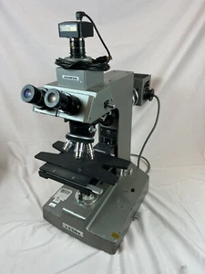 Olympus Vanox Trinokular Mikroskop mit XY Tisch, Kamera & Objektiven - Bild 1 von 15