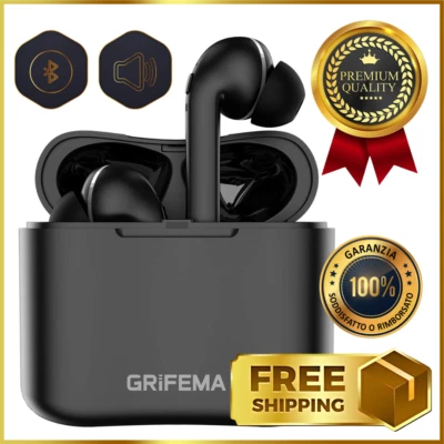 Cuffie Bluetooth Auricolari SENZA FILI Cuffiette Wireless 40 ORE sport impermeab - Immagine 1 di 4