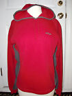 Women's"Fila"Red&Gray Trim Hoodie Logos Fleece Jacket  Size M Super Cute!