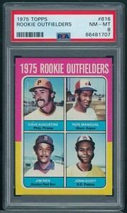 1975 Topps Baseball Jim Rice ROOKIE #616 PSA 8 BOSTON RED SOX NM-MT HOF A2