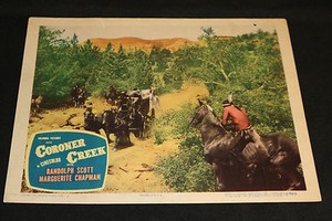 1948 Coroner Creek Lobby Card 48/808 Randolph Scott Marguerite Chapman (C-4)
