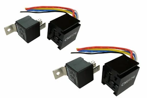 2 LOTE DE 2 RELÉ TEMCo 12 V 60/80 Amp Bosch Estilo S con Arnés Enchufe Automotriz - Imagen 1 de 12