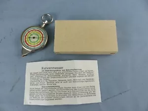 KURVENMESSER CURVIMETRE mesureur de distance carte WW2 MILITARIA + boite - Imagen 1 de 3