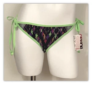 NWT JUNIOR'S BONGO MESH INSET DIAMOND IKAT BIKINI BOTTOM SIZE LARGE MSRP $28.00 - Picture 1 of 4