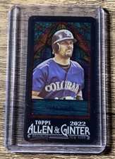 2022 Larry Walker Topps Allen & Ginter Stained Glass Mini Tobacco Card