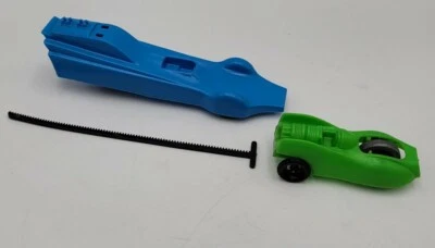 70er Jahre Burger Chef Blue Rocket Racing SSP Auto mit grünem Mystery Car - Bild 1 von 4