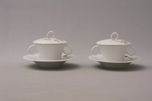 KPM Berlin Form Berlin Suppentasse Dose Tasse mit Untertasse Deckel UNBENUTZT - Bild 1 von 5