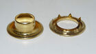 Pack 25  Stimpson USA Solid Brass #4 Rolled Rim Grommet with Spur Washer 9/16 id