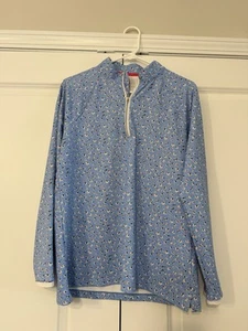 Peter Millar Womens Performance Perth UPF 50+ Sun Protection 1/4 Pullover size L - Picture 1 of 7