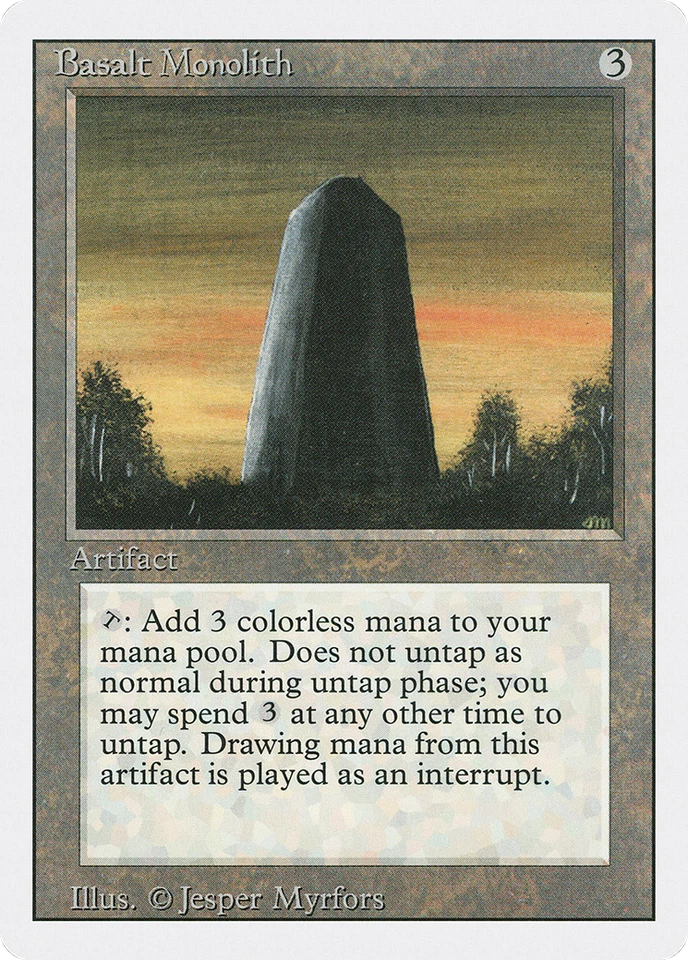 Basalt Monolith (Damaged) Revised Edition 3ED Magic MTG - Image 1 of 1