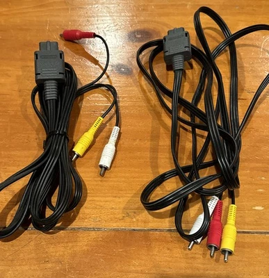 1 OEM Nintendo AV RCA Video Cable Super N64 Gamecube SNES Official ORIGINAL Game - Image 1 of 4