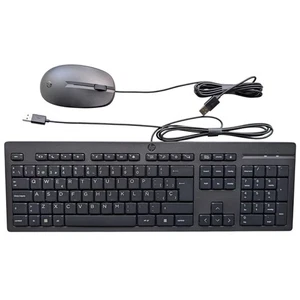 HP 225 Tastatur Maus Set QWERTZ Spanisches Layout Schwarz USB für PC Laptop Windows - Bild 1 von 6