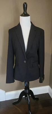Blazer BANANA REPUBLIC Azul Rayas Chaqueta Azul Marino Clásica Talla 6 Nuevo con Etiquetas $149 Foto 1 de 4