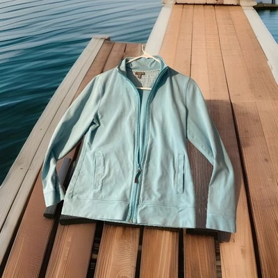 Женская куртка Talbots Active Wear на молнии Размер Small Цвет морской волны Цвет синий - Изображение 1 из 4