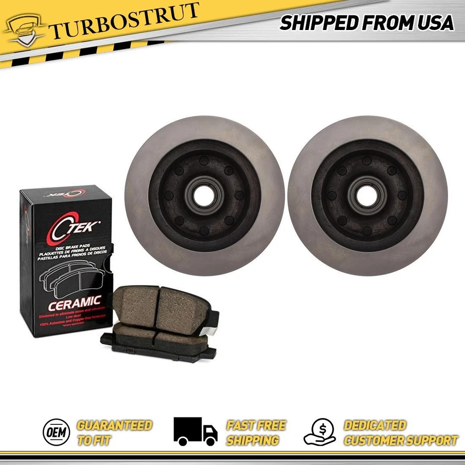 Kit de pastillas de freno y rotores delanteros centrados OE para Ford F-250 HD 1997 Foto 1 de 4