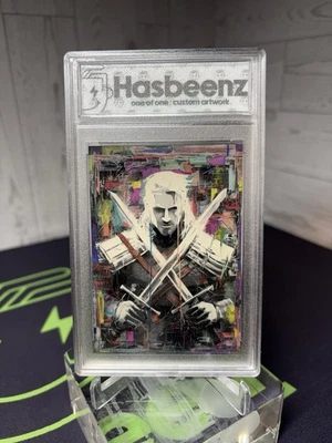 2025 Hasbeenz The Witcher Geralt of Rivia Mosaic Acrylic Sketch Card 1/1 Encased - Image 1 of 4