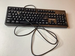 Vision Large Print Backlit Wired Keyboard - Black - Picture 1 of 11