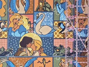 Custom 100% Cotton Woven Fabric The Swan Princess Movie By The 1/4 Yard 9x56 - Picture 1 of 2