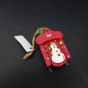 Toni Personalizado Adorno de Navidad Trineo Nombre Kidcore Retro Y2K Regalo - Imagen 1 de 6