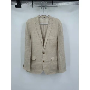 J Crew Mens Linen Blend Blazer Size M Old Money Quiet Luxury Acadamia Preppy - Picture 1 of 6