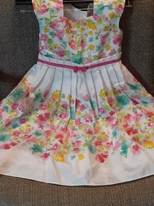JONA MICHELLE KLEID Kind GRÖSSE 5 Kleinkind Blumen gelb blau rosa Party Urlaub - Bild 1 von 12