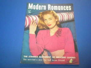 MODERN ROMANCES magazine 1947 March GREAT PHOTO COVER RISQUE STORIES vintage - Picture 1 of 1