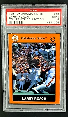 1991 Oklahoma State Collegiate #55 Larry Roach PSA 9 POP 1 *Highest Graded Card* - Image 1 of 4