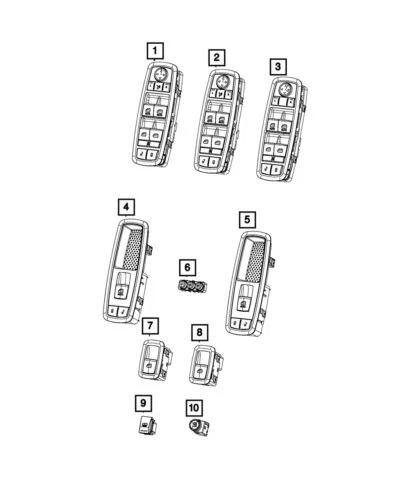 Genuine Mopar 2015-2023 Chrysler 300 Power Sunroof Switch 68256685AA - Image 1 of 1