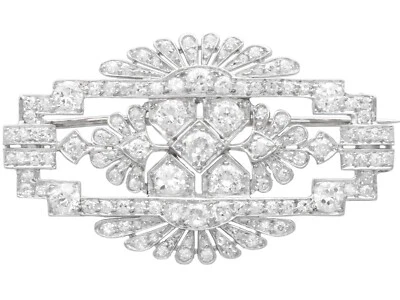 4.52ct Diamond and Platinum Brooch Art Deco Antique Circa 1930 - Image 1 of 4