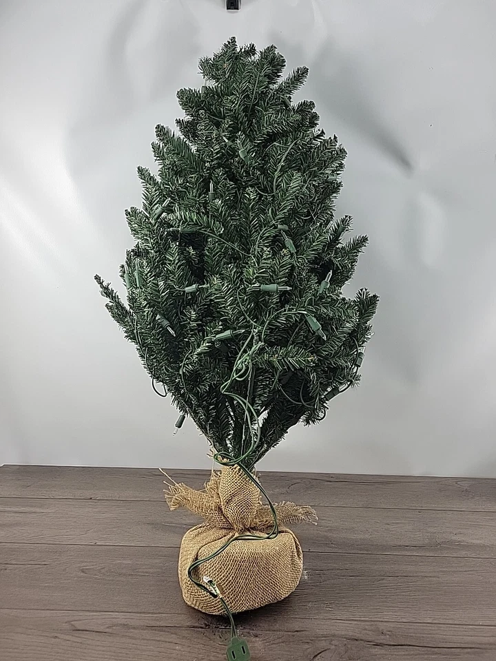 Vickerman 42" Anoka Pine With Burlap Base Christmas Tree | New Open Box - Image 1 of 3