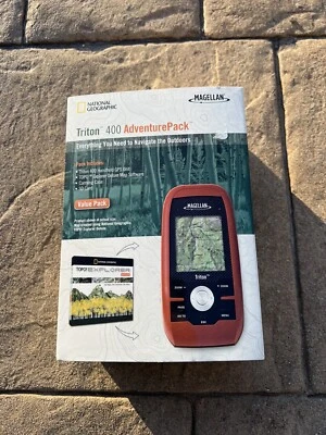 Magellan Triton 400 Adventure Pack Handheld GPS Waterproof Hiking Fishing WORKS! - Image 1 of 2
