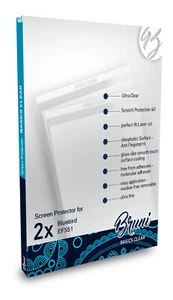 Bruni 2x Lámina Protectora para Bluebird EF551 Película Protectora - Imagen 1 de 2