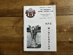 K.F.C. WINTERSLAG v Arsenal 20 Oct 1981 UEFA Cup 2nd rd first Leg - Picture 1 of 3