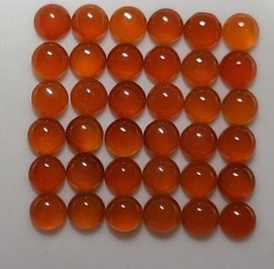 Natural Red Onyx 4mm Flat Back Round Cabochon Loose Gemstone(s) - Picture 1 of 2