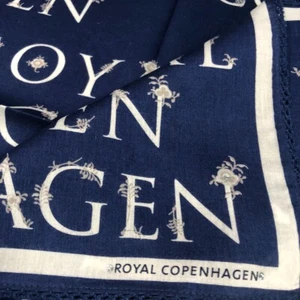 ROYAL COPENHAGEN Ceramic pattern handkerchief Neckerchief Bandana 19" - Picture 1 of 10