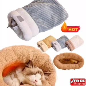 Indoor Cats Cat Winter Sleeping Bag, Soft Plush, Best Pet Sleeping Bags AU - Picture 1 of 12
