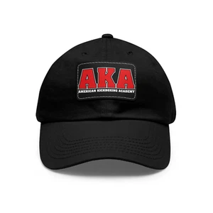 AKA American Kickboxing Academy schwarz verstellbare Vatermütze mit Lederaufnäher - Bild 1 von 2