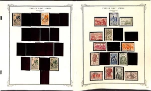 Briefmarkensammlung Französisch Westafrika auf 12 Scott Spezialseiten, 1943-1958 (BA) - Bild 1 von 5