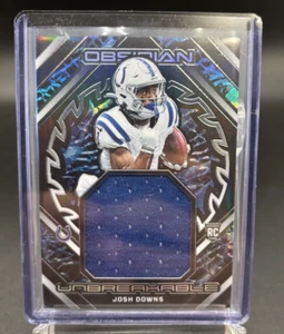 2023 Panini Obsidian Unbreakable Memorabilia #UM-JDO Josh Downs /199 RC SP Colts - Picture 1 of 3