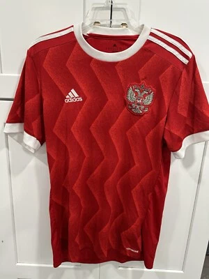 Adidas Federación Rusa Rusia Casa 2018 Camisa Roja Talla M Niños Foto 1 de 4