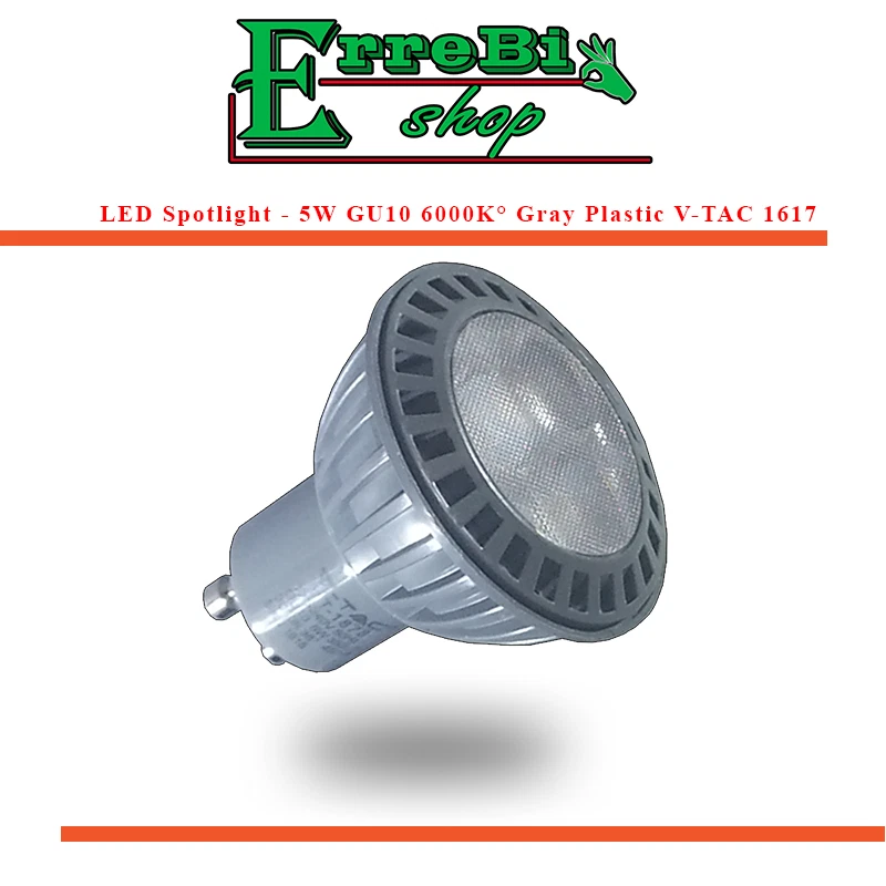 DICROICA LED BOMBILLA SMD GU10 5W 6000K LÁMPARA SPOTLIGHT V-TAC ALTA CALIDAD - Imagen 1 de 1