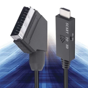 1M SCART to HDMI Converter Adapter for 1080P Video and Audio with Micro USB Cabl - Picture 1 of 12