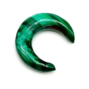 Natural MALACHITE Gemstone Septum Pincher Handmade Size 12g to 5/8'' & More - Picture 1 of 7