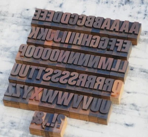 A-Z Alphabet Buchstaben 36 mm Plakatlettern Buchstaben Lettern Stempel stamp. - Bild 1 von 2