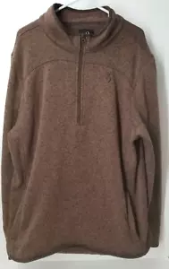 JERSEY MARRÓN SUAVE POLIEZO TEJIDO MARRÓN 1/4 CREMALLERA TALLA XL - Imagen 1 de 7
